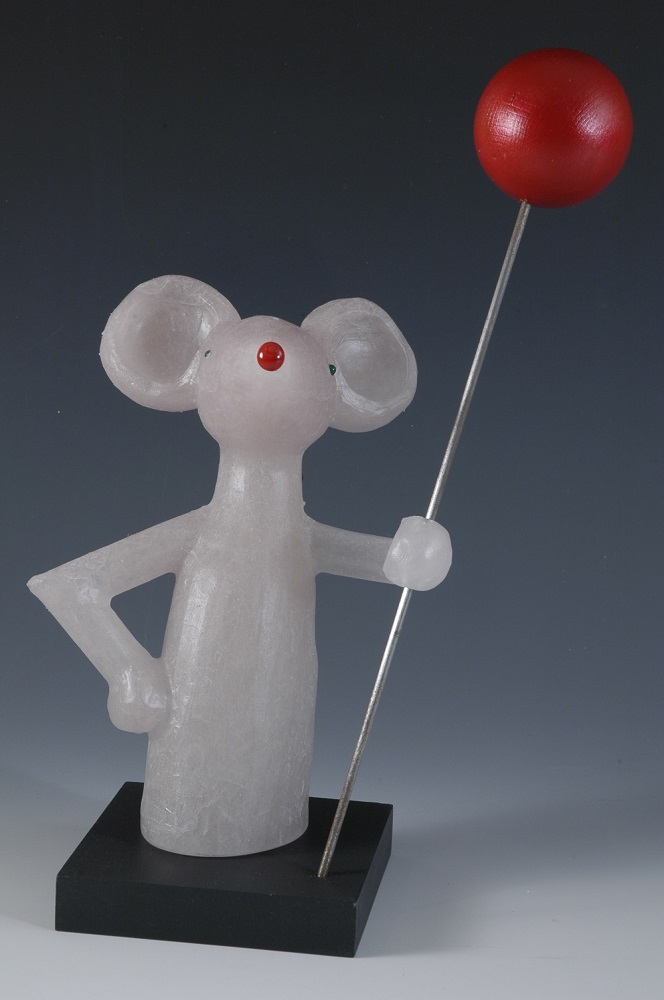 Pink Mouse With Red Balloon Pink Mouse With Red Balloon